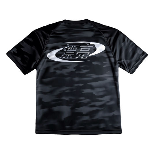 Black Camo Reflective Gym Top